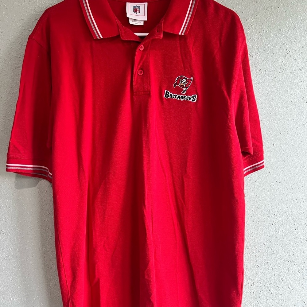 NFL Red Polo Shirt with Embroidered Logo